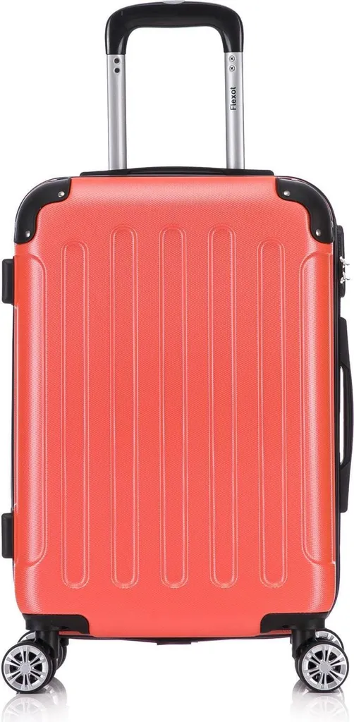 Flexot F-2045 Valigia Trolley Arancione Neon - Bagaglio a Mano M Lucchetto