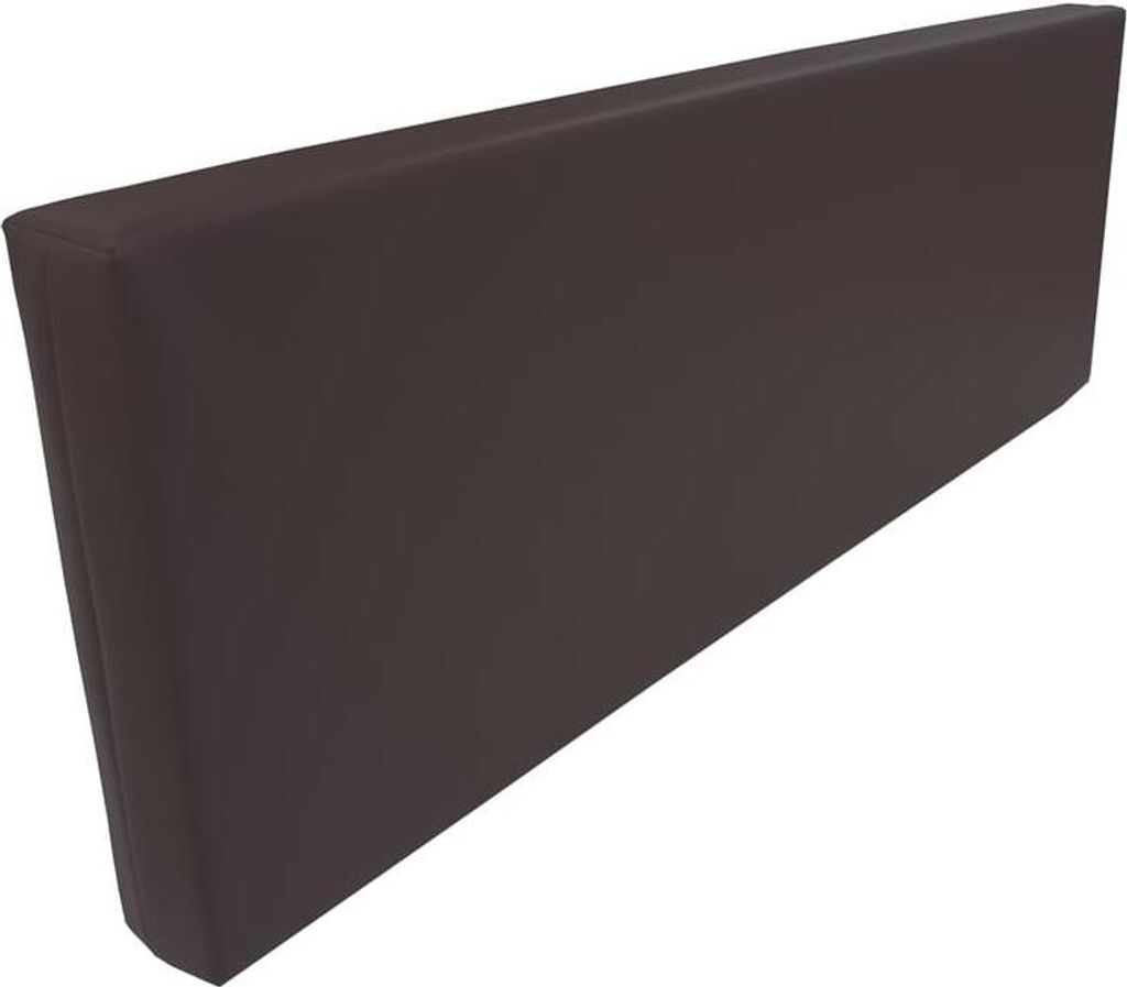 Rueckenlehne - Rueckenkissen für Palettenkissen (120x43x20/15 cm (Anthrazit) MATRATZEN KISSEN Mit Kunstleder flammhemmend MVSS 302 - UV stabilisie...