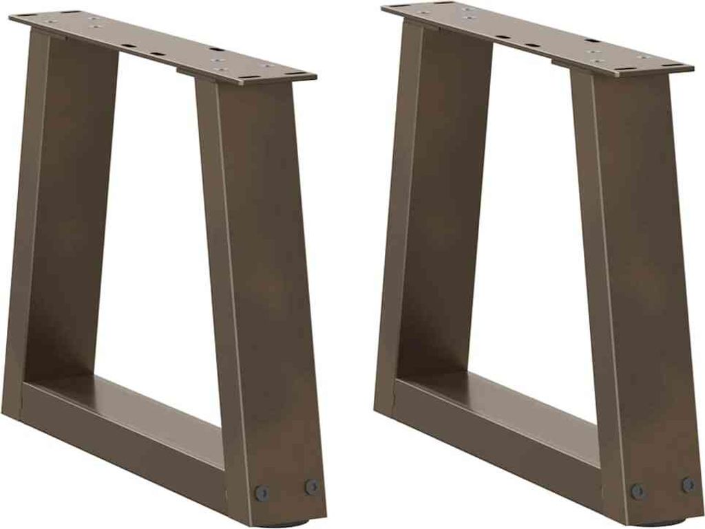 Couchtischbeine V-Form 2 Stück Naturstahl 30x(30-31,3) cm Stahl