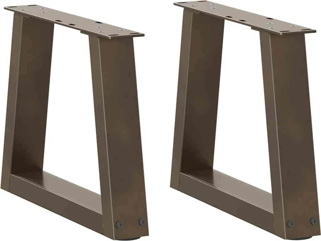 Set 2 Gambe a V in Acciaio 30x30 cm - Design Industrial Minimal