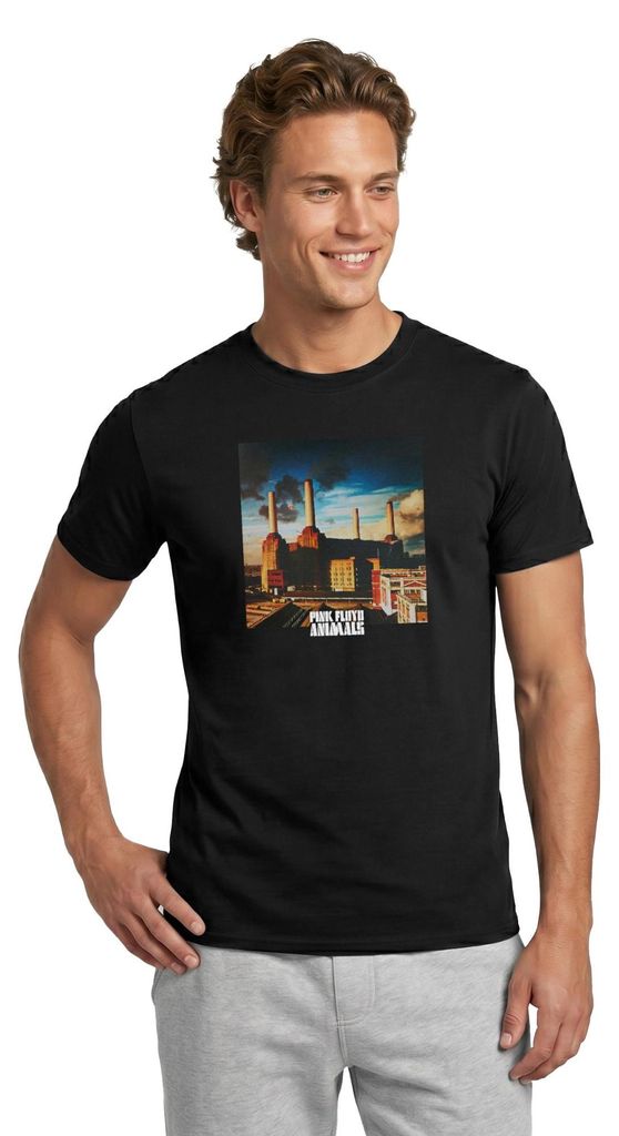 Spreadshirt Pink Floyd Animals Album Cover Männer T-Shirt, XL, Schwarz