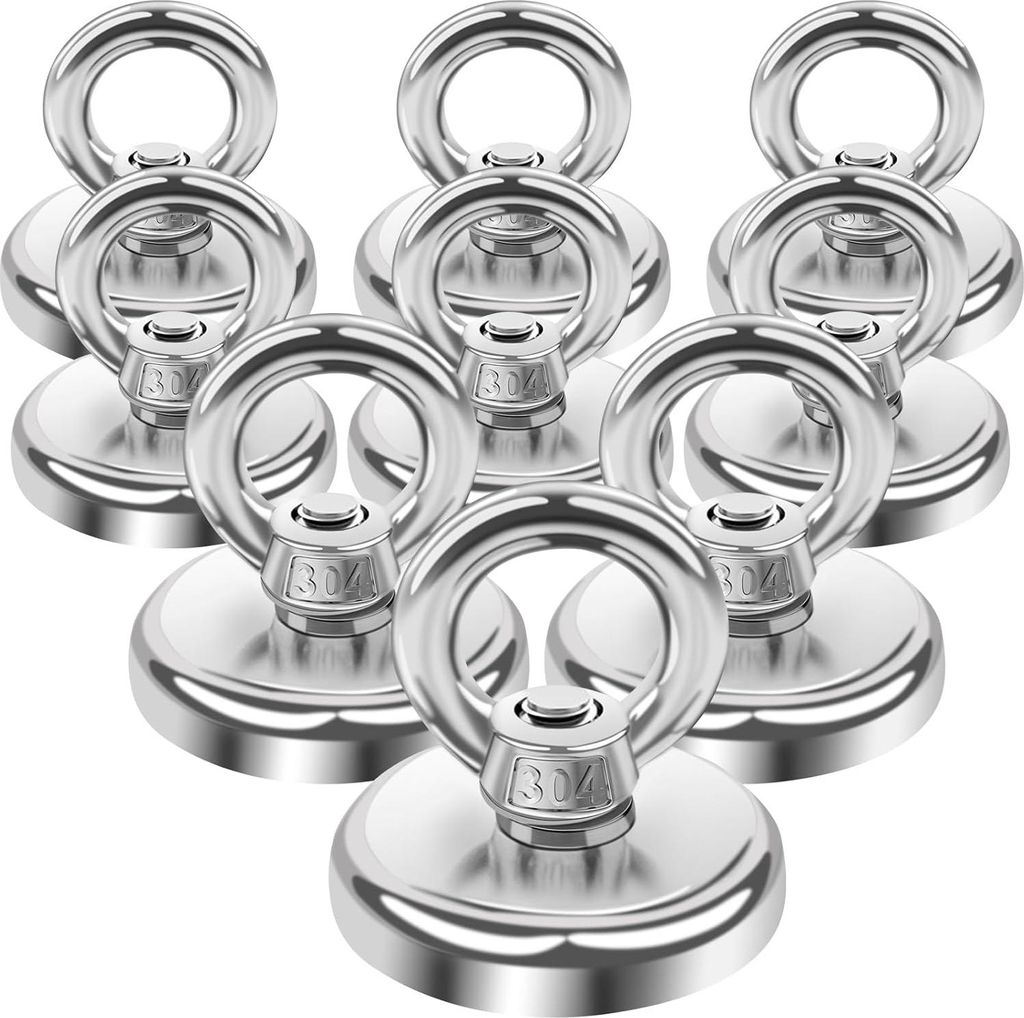 Starke Magneten für Magnetfischen - 9 Stück - Neodymium 32 mm