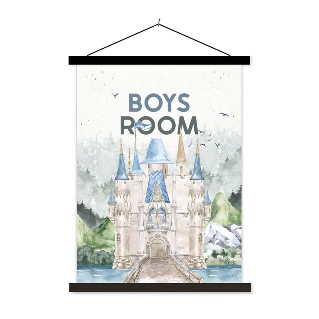 MuchoWow Textilposter Zitate - Sprichwörter - Jungenzimmer - Kinder - Baby - Jungen 120x160 cm mit schwarzem Rahmen - Magnetischer