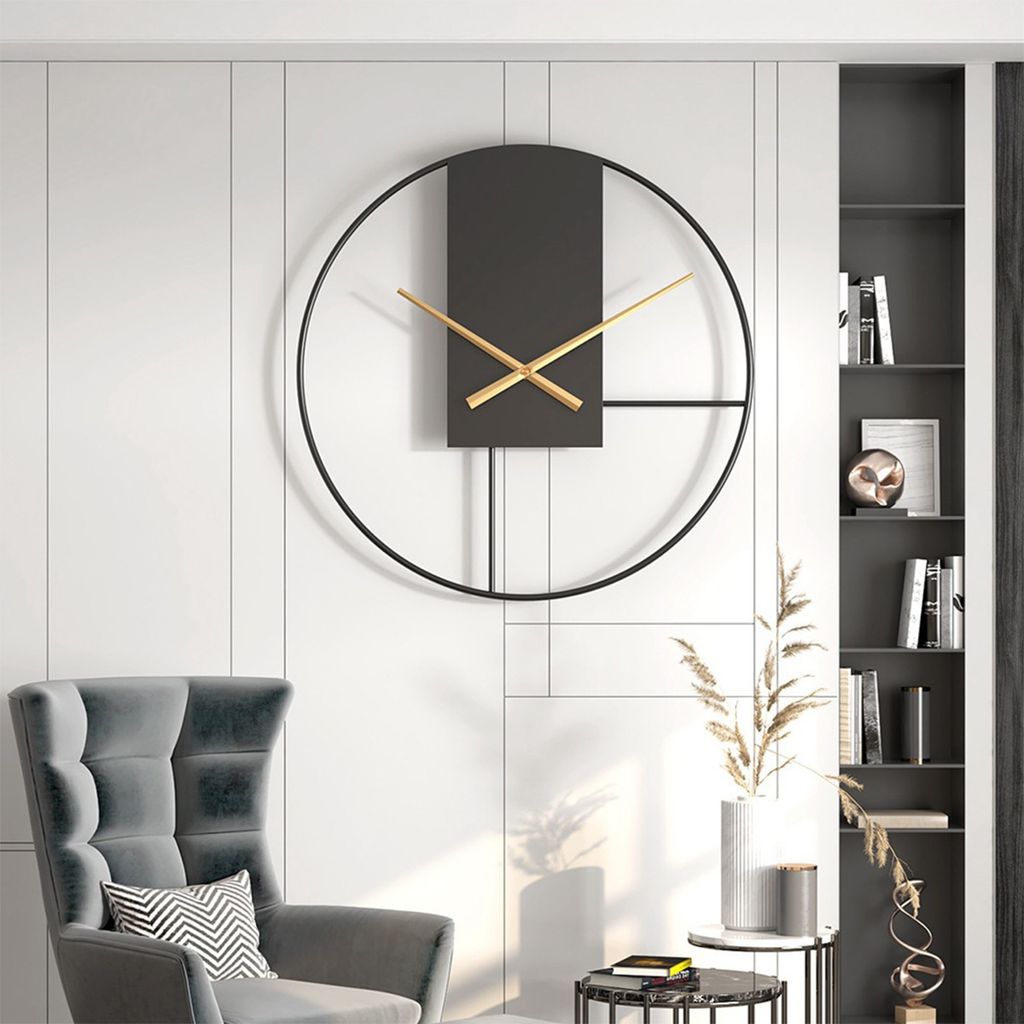 Welikera Wanduhr, 50cm Eisen Kunst Silent Wohnzimmer Produktbild 3