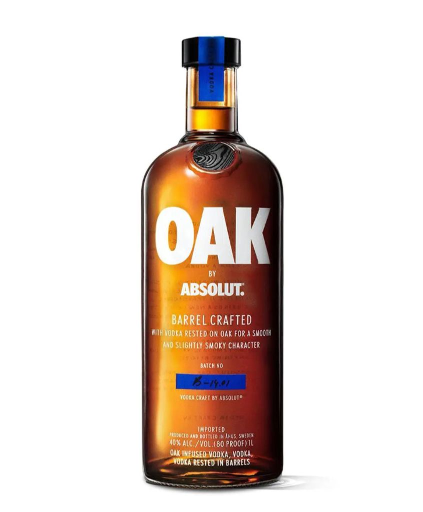 Absolut Vodka OAK Limited Edition 2015 40% Vol. 1L - Barrel Crafted Wodka mit Eichenholz-Finish, intensiver Geschmack & Sammlerdesign