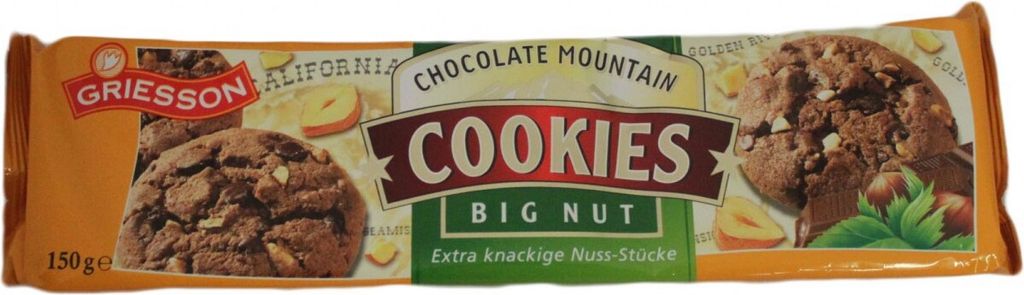 Griesson Cookies Big Nut Chokolate Mountain 150g Zdjęcie produktu 