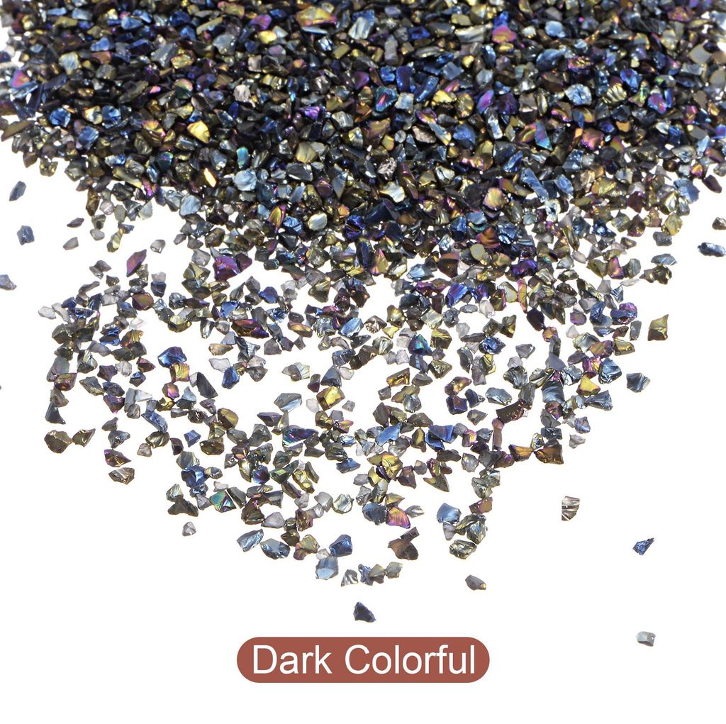 20g zerkleinerte Glassplitter 1-3mm unregelm??iges metallisches klobiges glitzerndes Glas zum Basteln DIY Schmuck Vasenfš¹ller Epoxidharz Dekorat...