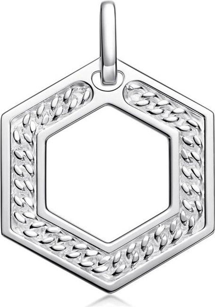 SILBERKETTEN STORE Anhänger Hexagon - 925 Silber