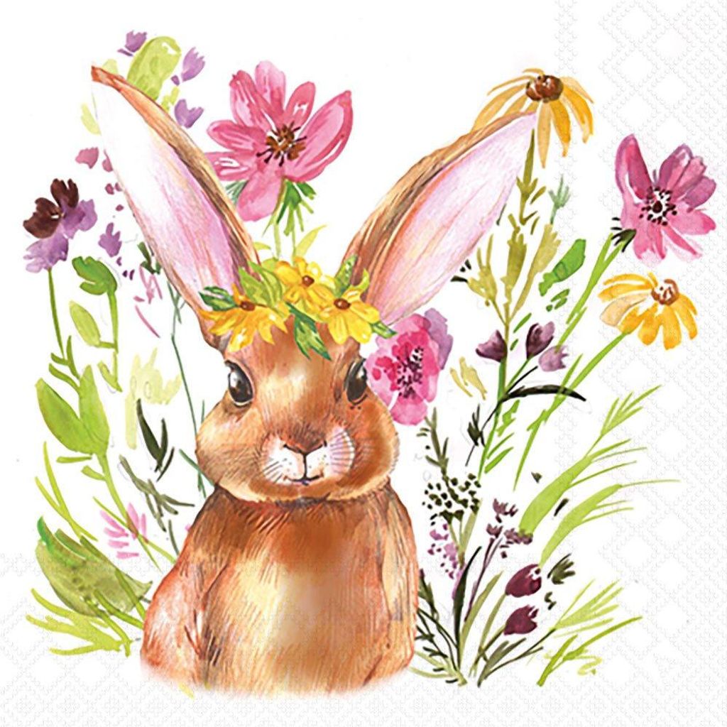 Servietten 25x25 cm - Girl bunny