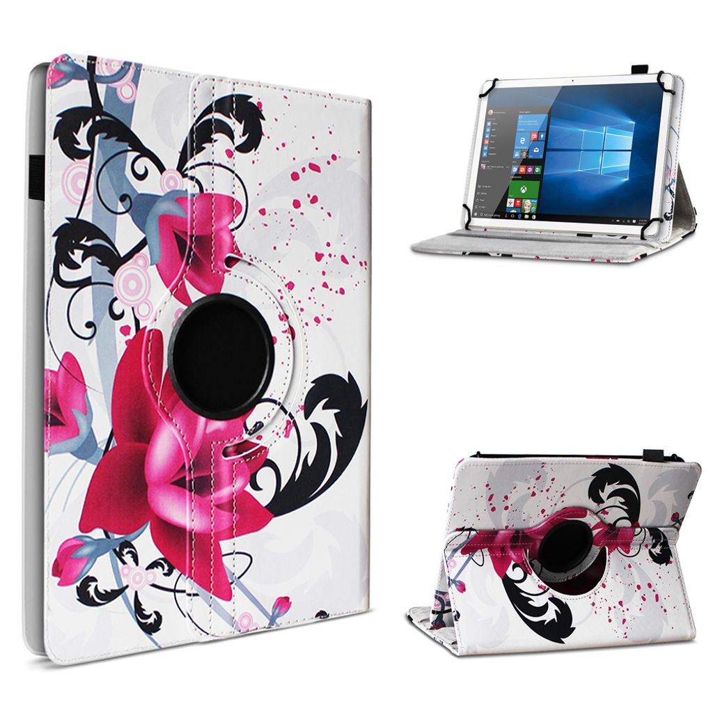 Tablet Schutzhülle für 10 - 10.1 Zoll Tasche 360° Drehbar Universal Hülle CoverFarben:Motiv 7;Tablet Modell für:Lenovo TAB 3 A10-70