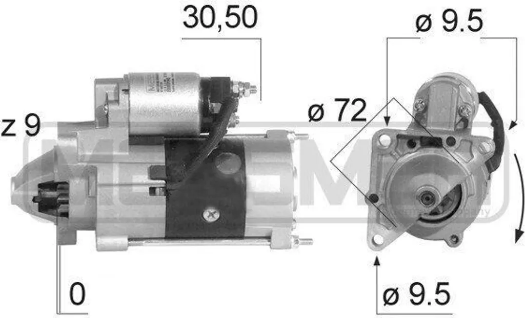 Démarreur pour Movano X70 neuf compatible référence OEM M002T87671