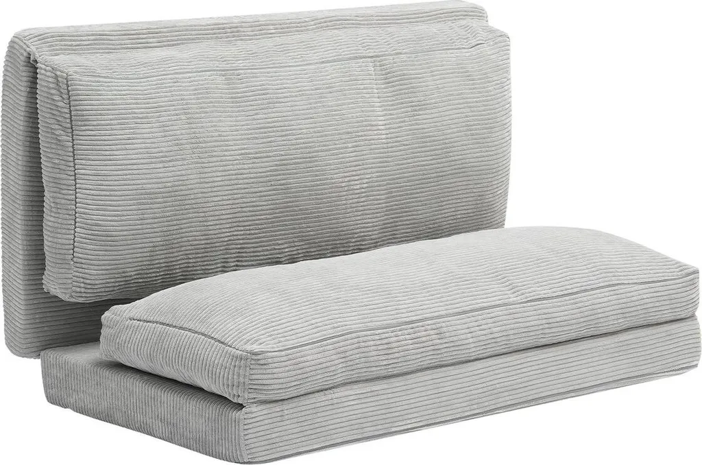 Canapé-lit pliable avec housse lavable 2 places coloris gris foncé