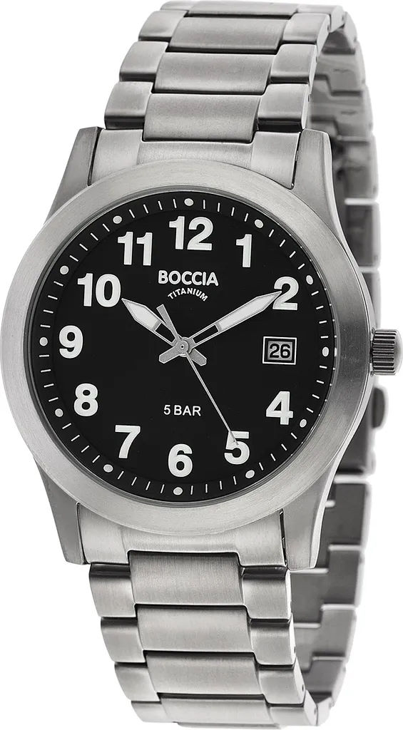 Scheda Tecnica Boccia 3619-03 | Orologio in Titanio con Vetro Minerale