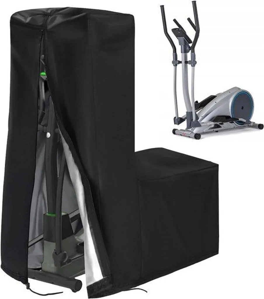Bâche de Protection Vélo Elliptique Intérieur et Extérieur en Tissu Noir
