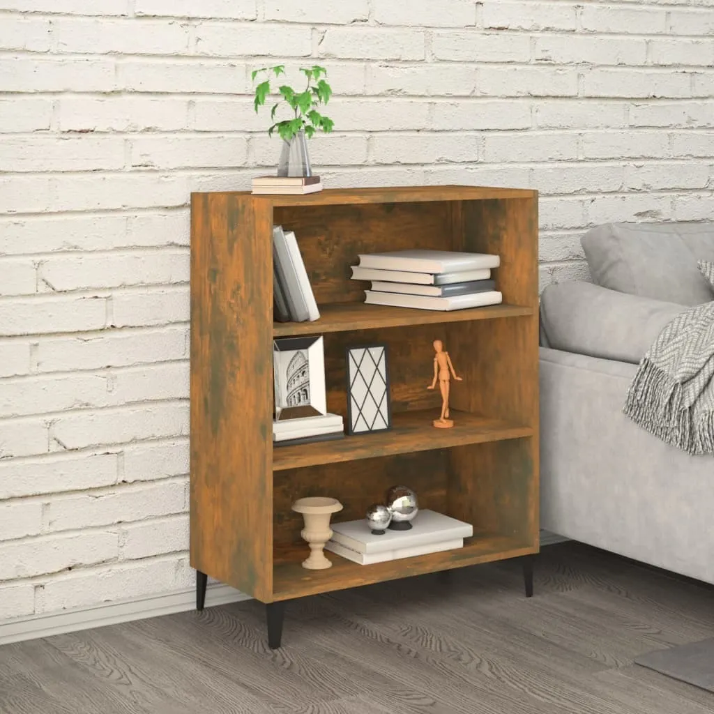 Skraut Home - Credenza, Mobile, Cucina, Madia, Mobile Ingresso 200x75x35cm 4 Porte Grande Stoccaggio Stile Moderno Rovere E Nero 90940200