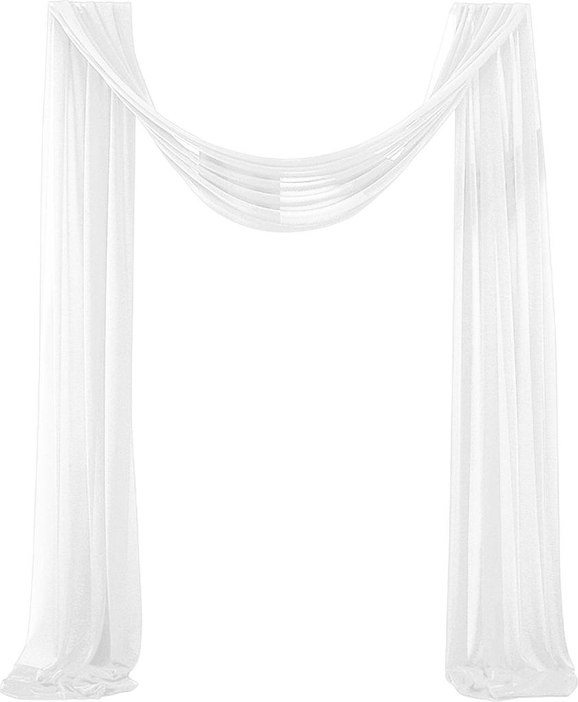 Hochzeitsbogen-Drapierung, Chiffon-Vorhang, einfarbig, Tüll-Drapierung, Dekoration für Hochzeiten, Zeremonien, Empfänge, Bankette