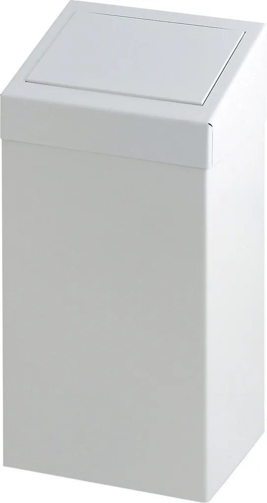 Poubelle de cuisine 50 litres en acier blanc avec dôme Push Bin