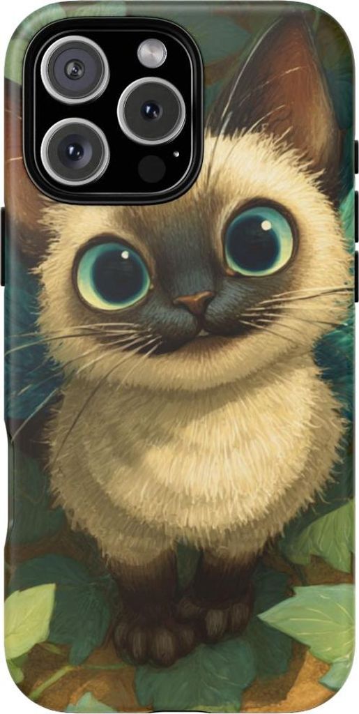 Verspieltes Feenkätzchen mit blauen Flügeln – Hülle Kompatibel mit iPhone 16 Pro Max