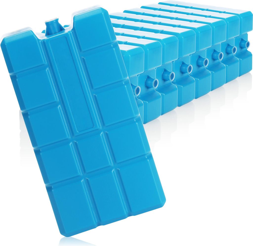 com-four 9x Kühlakku XXL in blau - Kühlelemente für Kühlbox und Kühltasche - Kühlakkus für Haushalt und Freizeit