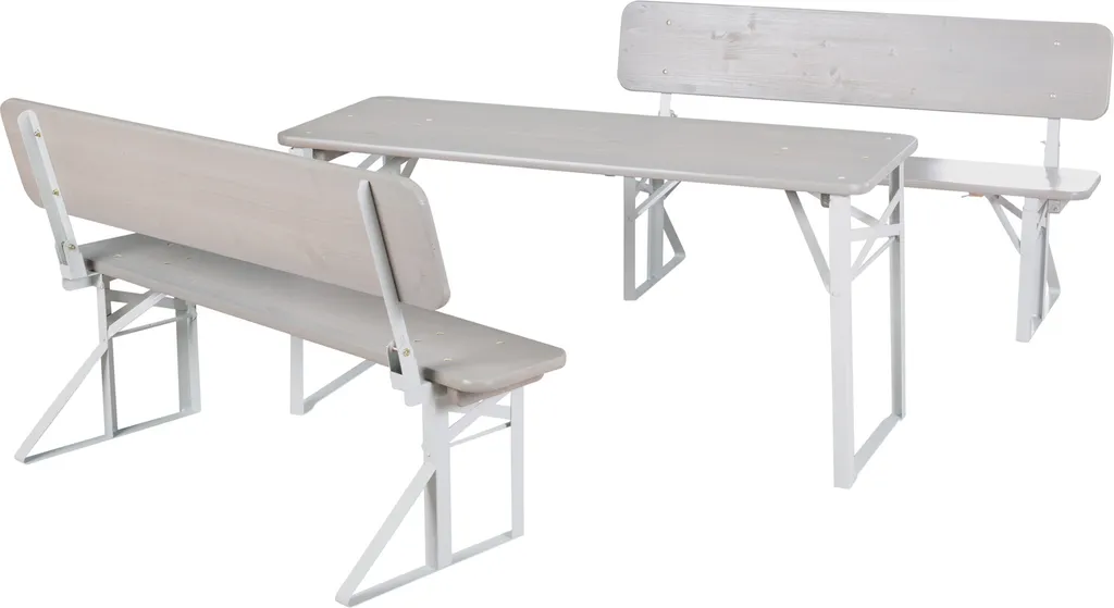 Ensemble de sièges pour enfants pour jardin et terrasse bois gris