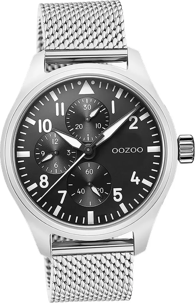 Oozoo D2UOC10958 Orologio Sport-Chic Argento Mesh da Uomo