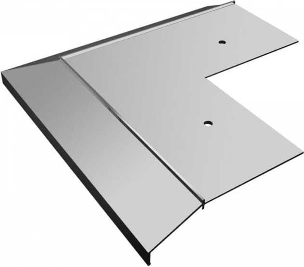 Renoplast Aluminium Traufprofil K10 Harzböden, Außenecke 90°, Grau