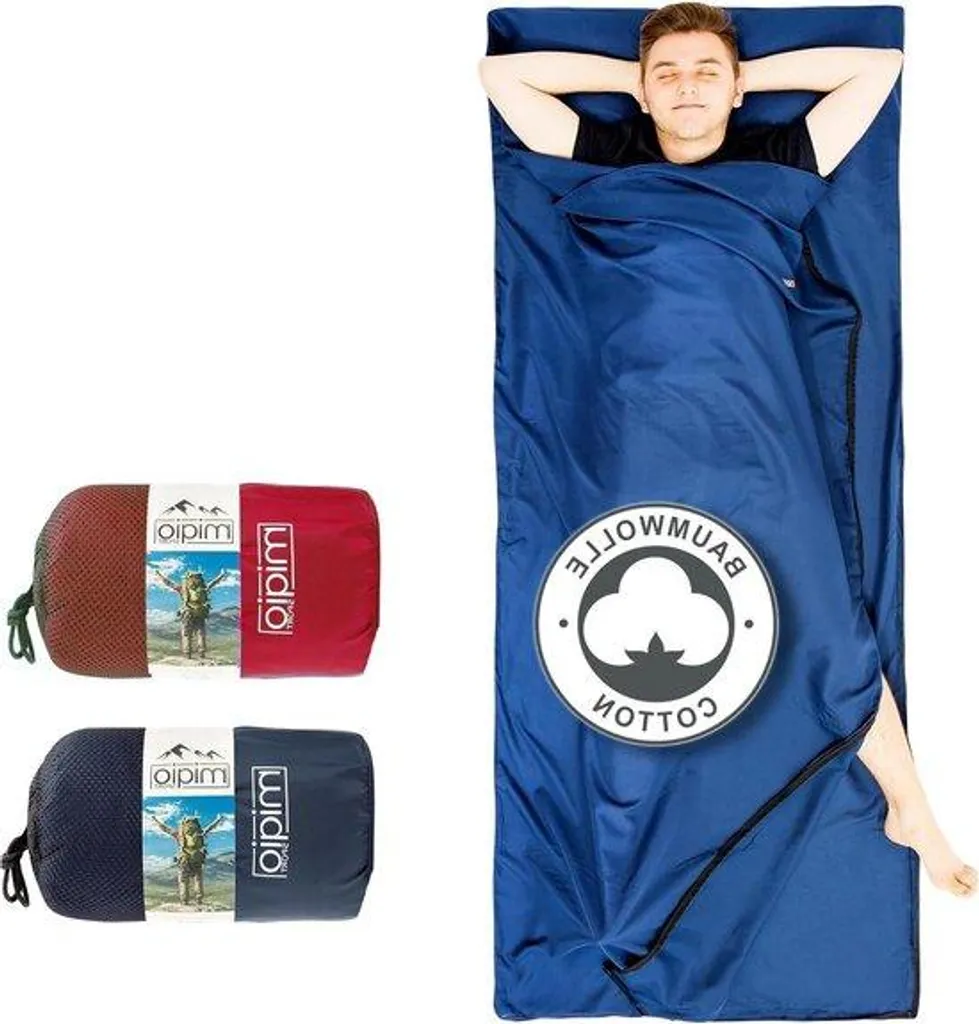 Lit de voyage deux places coton XL pour camping et couchage d'appoint