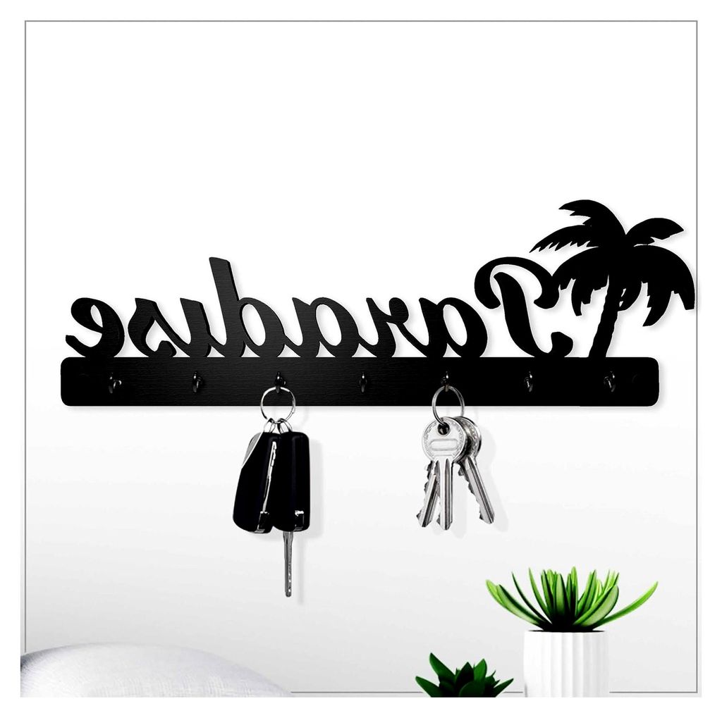 Schlüsselbrett im Paradise Design mit 7 Metallhaken NEU