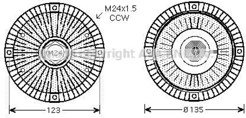 Viscocoupleur de Radiateur VNC274 pour VW Passat 3B et Skoda Superb I