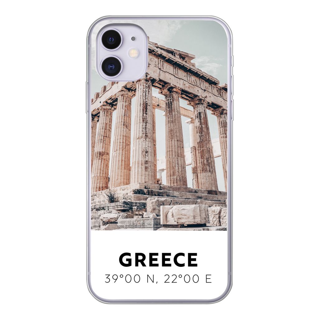 MuchoWow Handyhülle Schutzhülle Hülle für iPhone 11 Griechenland - Tempel - Athen Silikon Softcase Handy Hülle - Handytasche