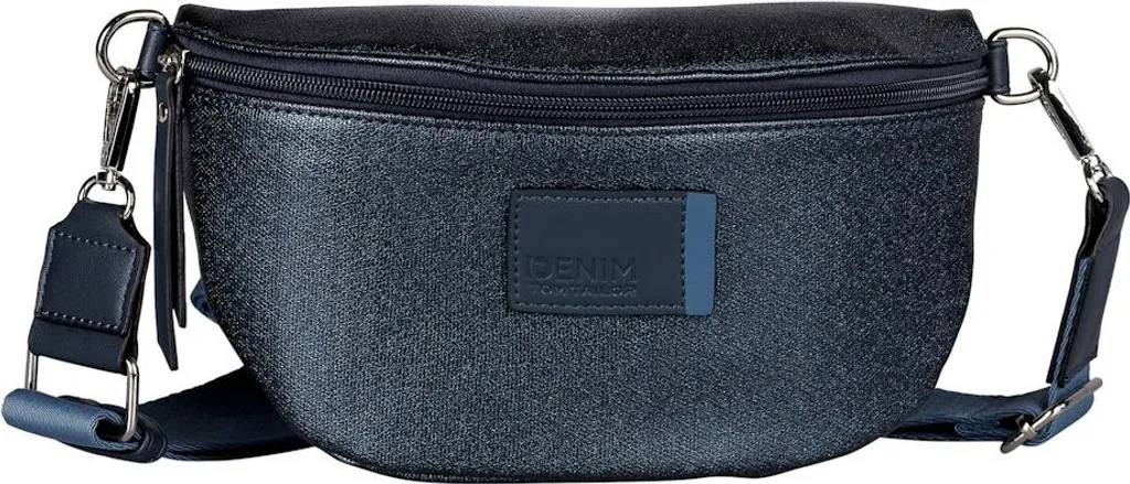 Sac Banane Rosie Canvas Bleu Métallique avec Sangle Réglable Denim