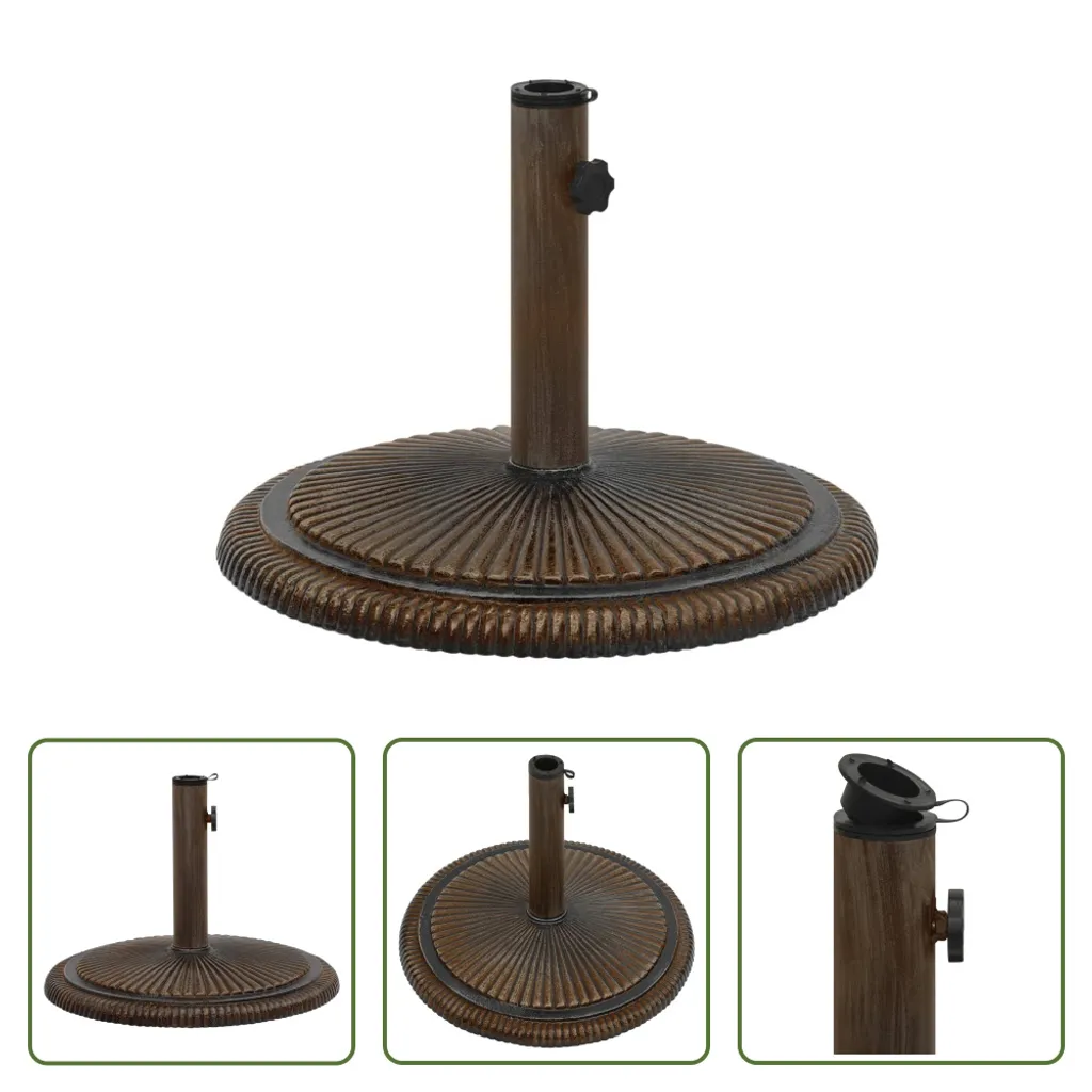 Supporto Ombrellone Design Bronzo Ghisa 45x45 - Arredo Giardino