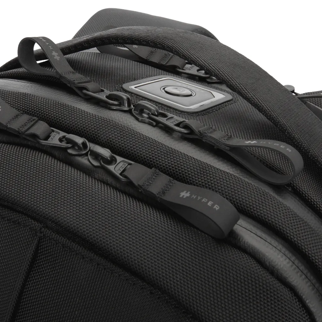 HyperPack Pro Noir : Sac à dos avec Tracker Intégré et Protection RFID