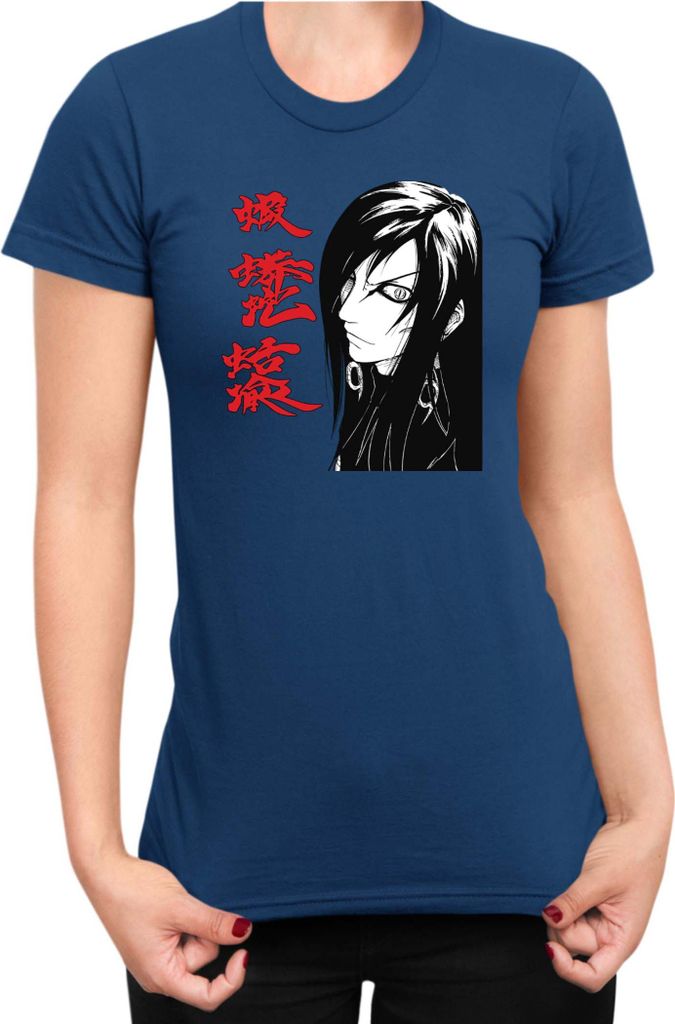 Damen T-Shirt Naruto Orochimaru 01, Lady XL / Dunkelblau