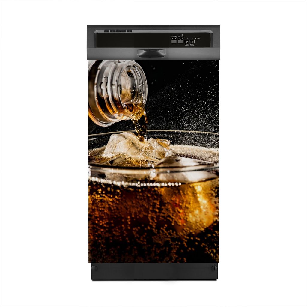 Magnete Dekorative 45x70 cm Küche Magnetmatte Spülmaschine - Cola-Getränk mit Eis