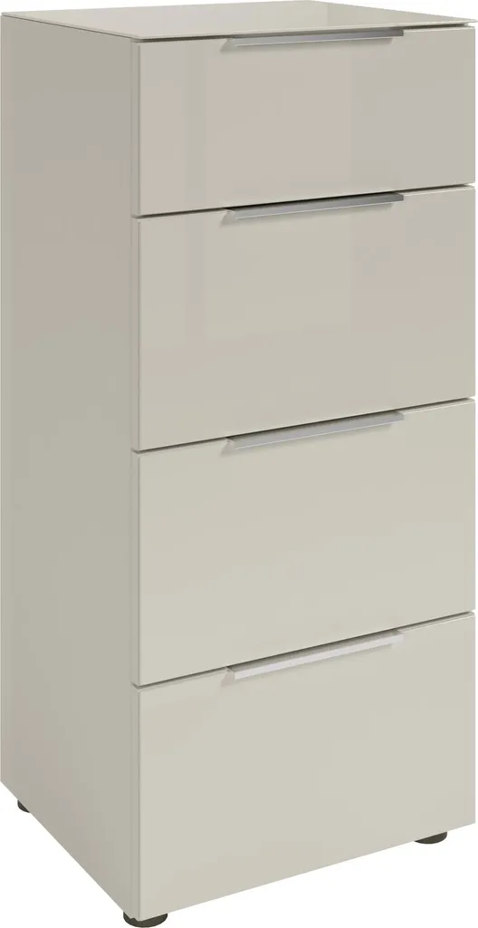 Commode haute en verre Santorin meuble de chambre 45 cm