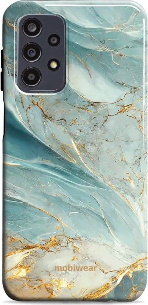 Handyhülle für Galaxy A23 4G, Mobiwear Elite Pro, Adern des Azur