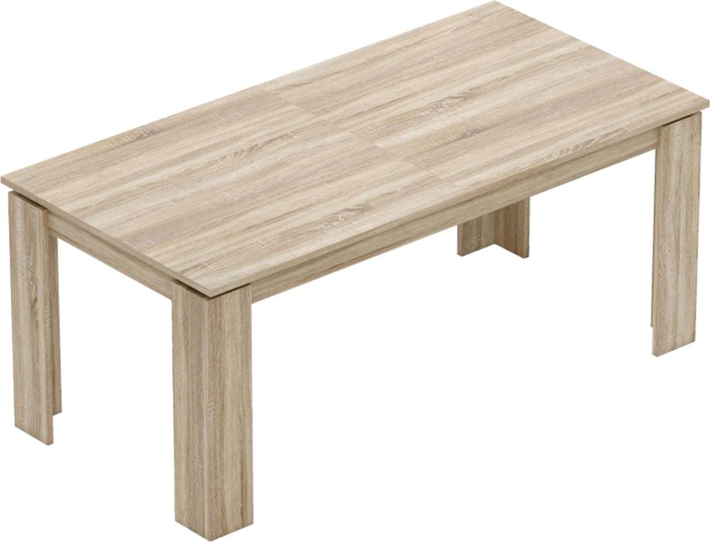 Ausziehbarer Esstisch, von 180 auf 260 cm erweiterbar, für 6-10 Personen, Holz