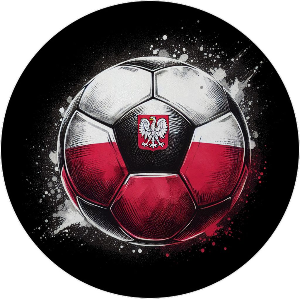 Fußball Polen Flagge Magnet mit Flaschenöffner rund