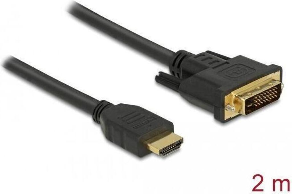 DeLOCK HDMI>DVI 24+1 bidirektional bk 2m - DeLOCK 85654 - (PC Zubehoer / Kabel / Adapter)