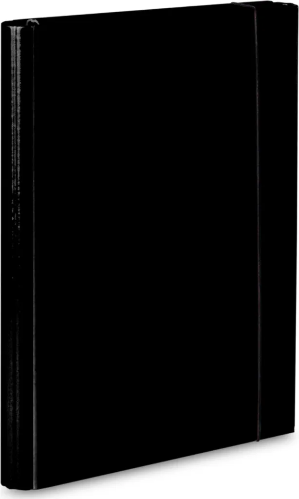 Cartella Porta Documenti A4 Nera Luxury | Chiusura Elastica Moderna