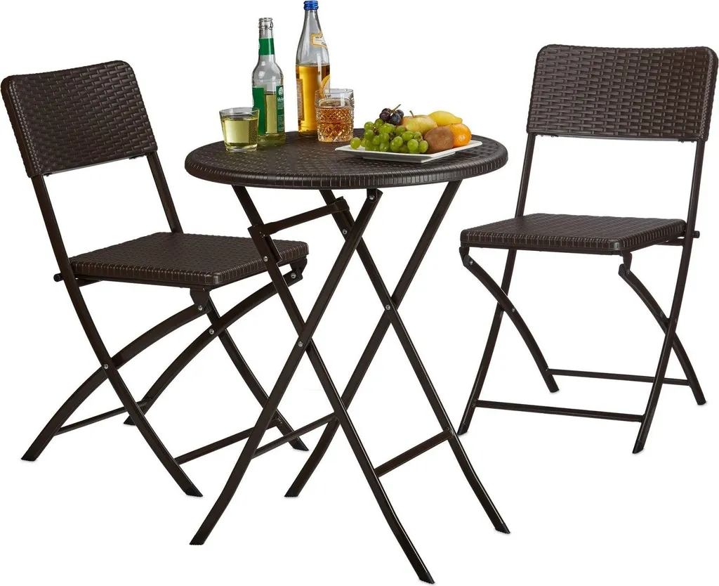 Petit salon de jardin BASTIAN idéal pour petit déjeuner sur balcon