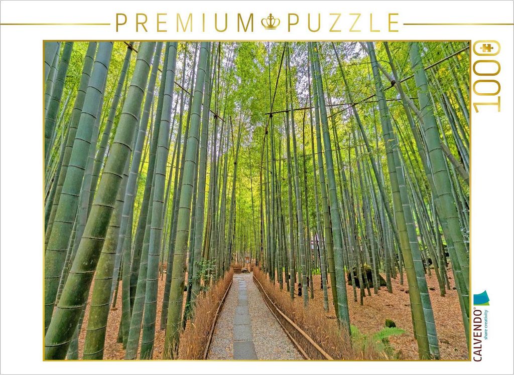 CALVENDO Puzzle Kamakura - Bambus Garten im Hokokuji Tempel | 1000 Teile Lege-Größe 64x48cm Foto-Puzzle für glückliche Stunden
