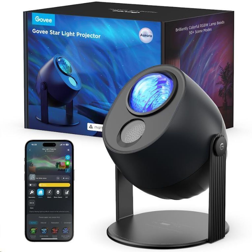 Govee Galaxy Light Projector Pro Matter s reproduktorem Obrázek produktu 