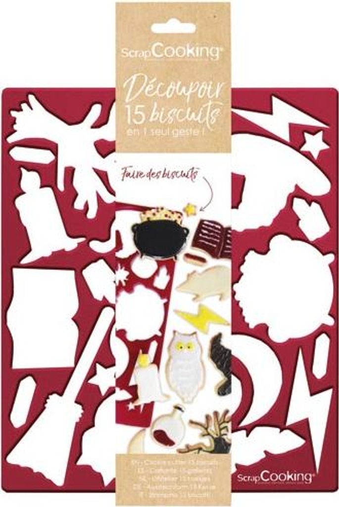 Ausstechplatte 15 Formen - Zauberer - Scrapcooking