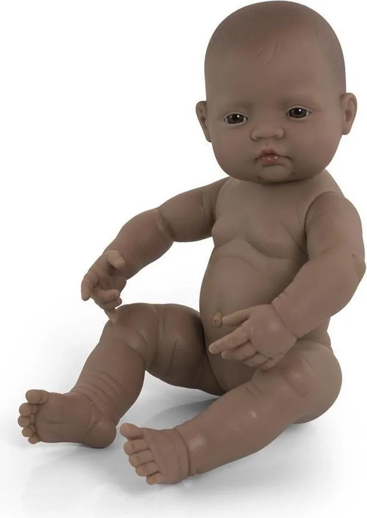 Poupée Miniland 40 cm vanillée en vinyle souple fille peau marron