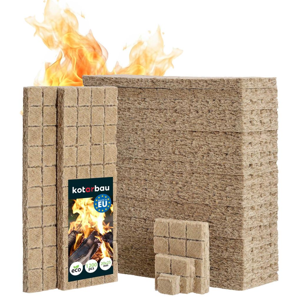 KOTARBAU® 1200 Stuks Aanmaakblokjes voor Open Haard - Productafbeelding 