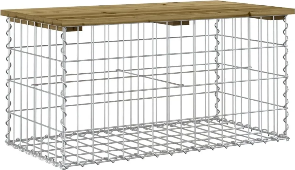 Panchina in Legno e Gabbione - Crea il tuo Angolo di Relax Esterno