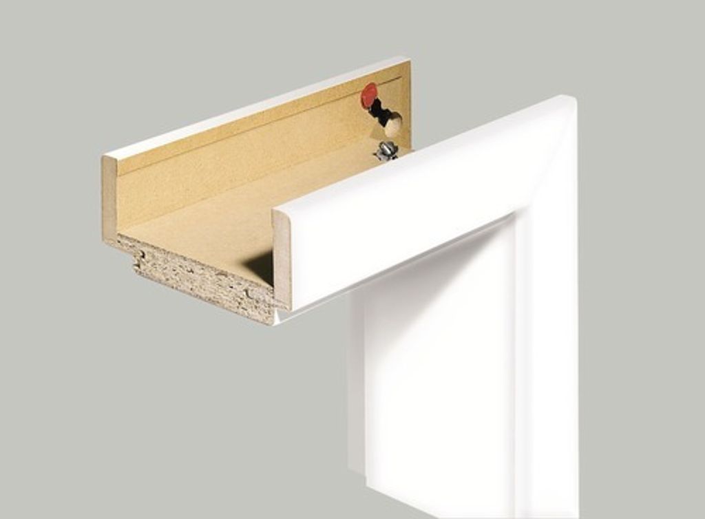 Komplettzarge Pertura CPL weiß (ähnlich RAL 9010) 198,5x98,5x14 cm Links für RC2 Wohnungseingangstür