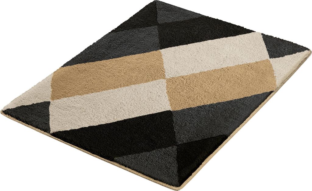 Kleine Wolke Badteppich AYANA Schwarz 55 x 65 cm